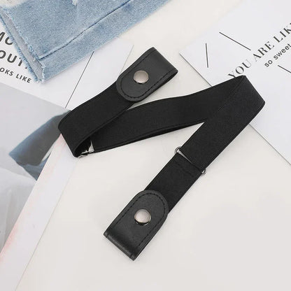 ,No Buckle Stretch Elastic Waist Belt For Women/Men