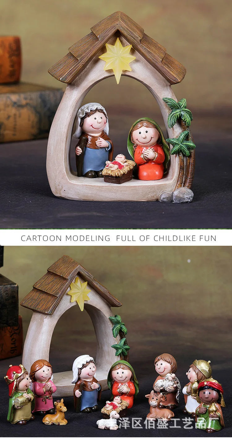 12Pcs Christmas Nativity Figurines
