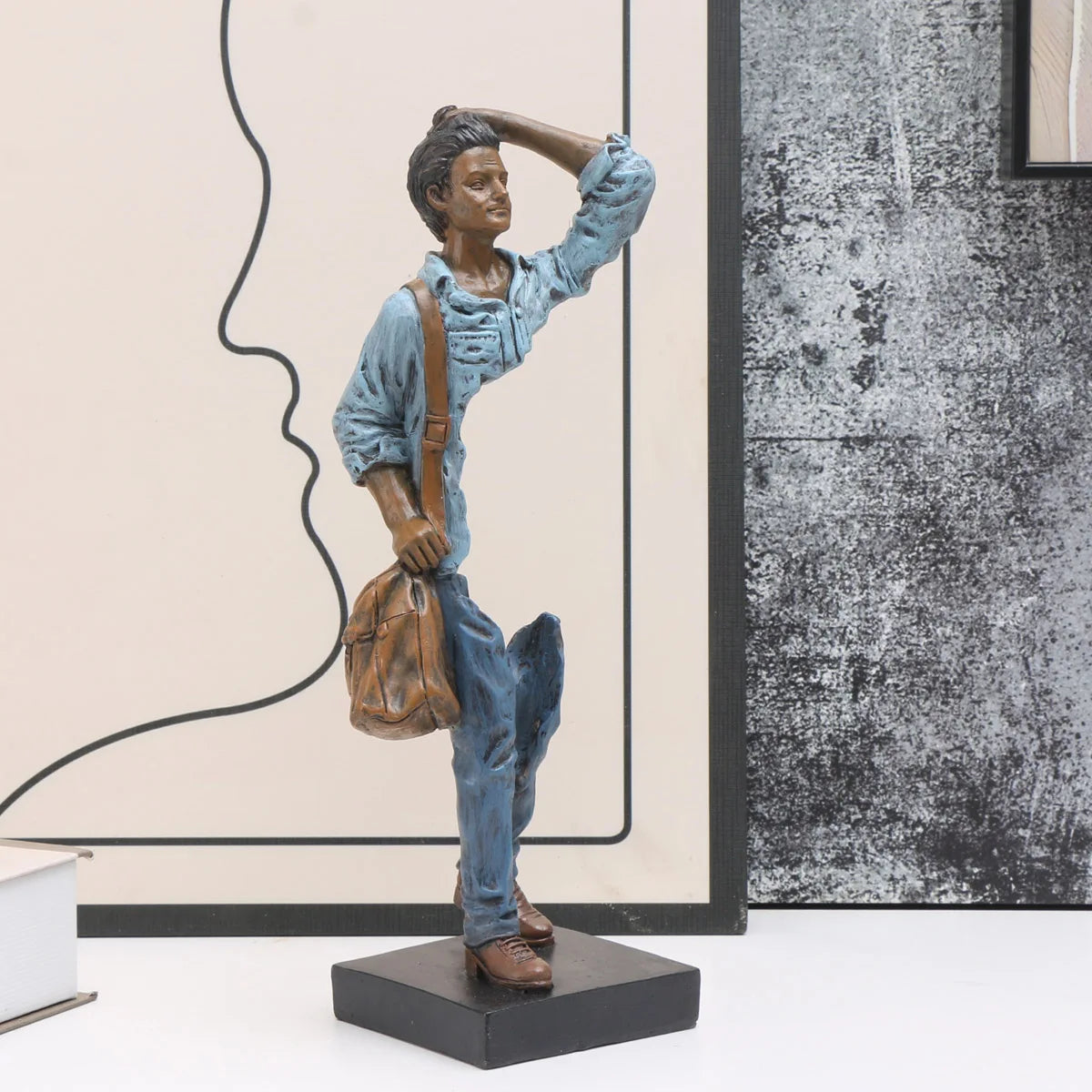 Traveler Sculpture - Abstract Resin Decor