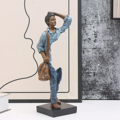 Traveler Sculpture - Abstract Resin Decor