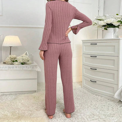 Pajama  Set Sleeved Long Pants