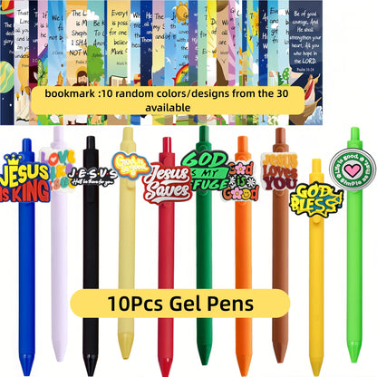 10 Sets Christian Pens and bookmark