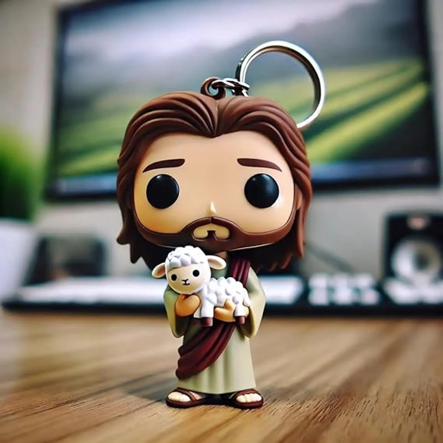 Jesus Statue Christian Key Chain