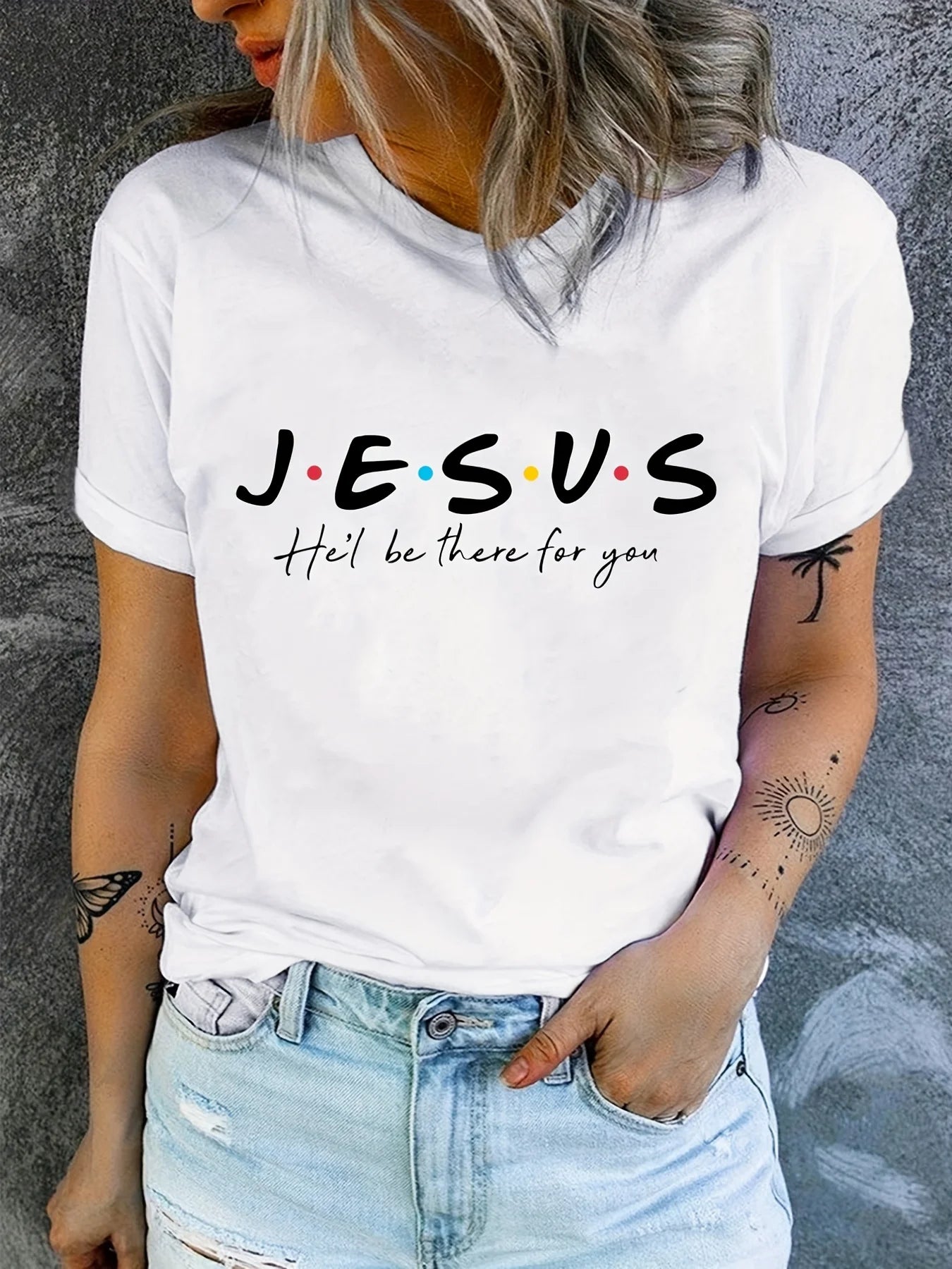 Jesus Print T-Shirt, Summer
