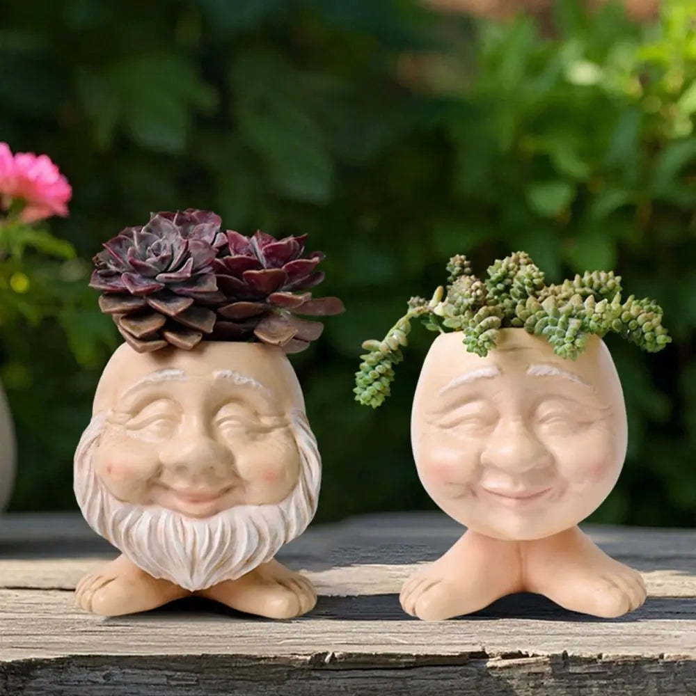 Muggle Face Flower Pot Resin