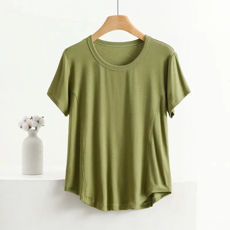 XL to 8XL plus size O-Neck Tshirts Women's basic