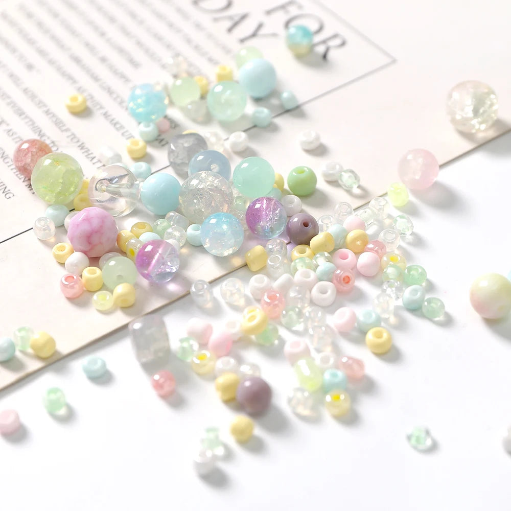 3-12mm 30g/bag Multicolor Mixed Glass Beads