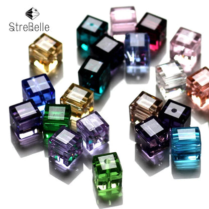 cube beads crystal