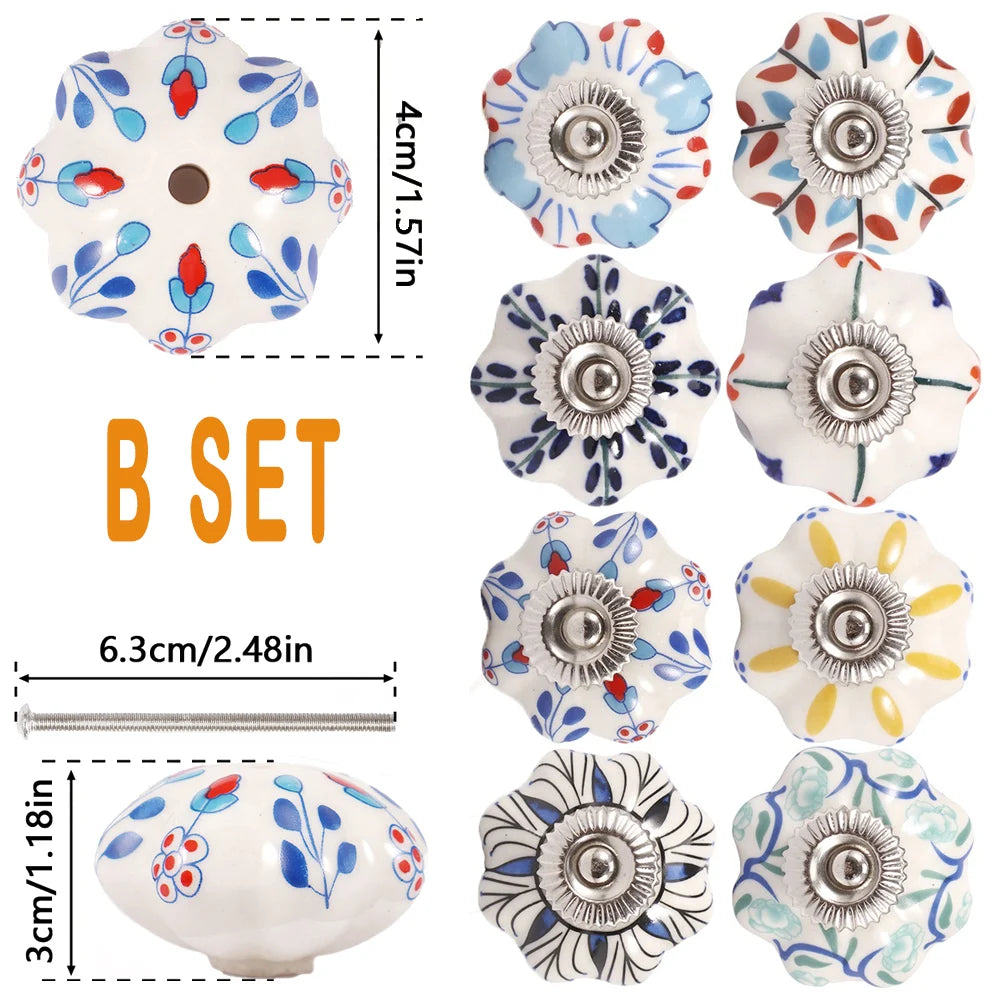 8/12 PCS Chic Vintage Ceramic knobs