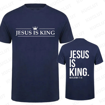 Jesus Is King Print T Shirt