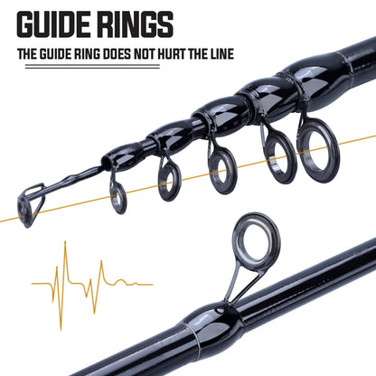 Sougayilang 1.8-2.4m Casting Fishing Combo Telescopic Fishing Rod