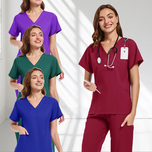 Medical Scrub Suits Uniform Women