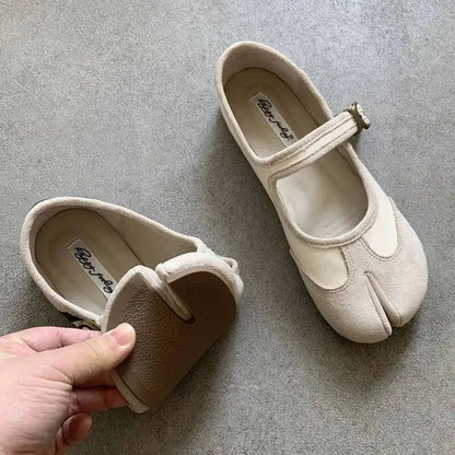 Red Ballet  Split Toe Ballerinas Flats