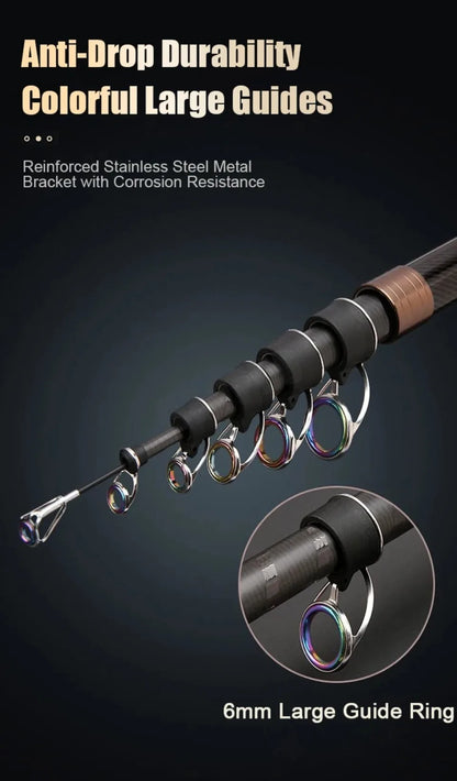 2.1-4.5M Telescopic Fishing Rod Carbon