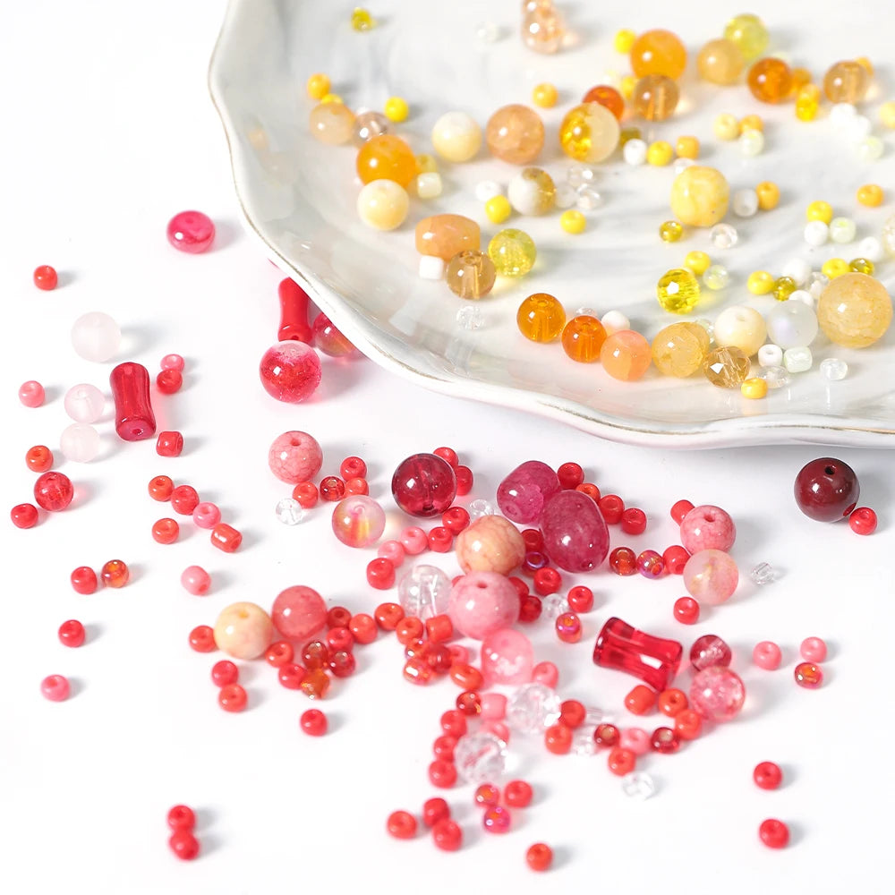 3-12mm 30g/bag Multicolor Mixed Glass Beads