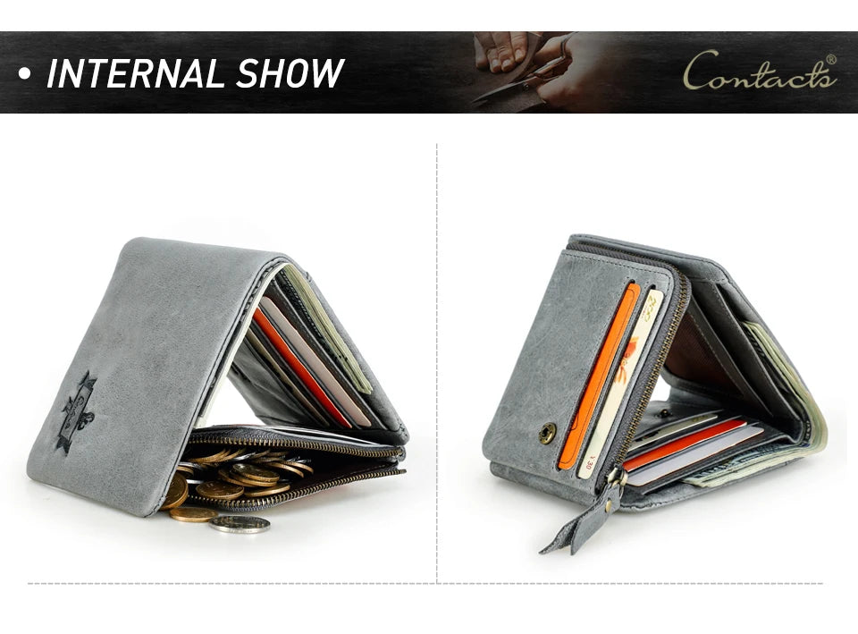 Cowhide Leather Wallet For Mens