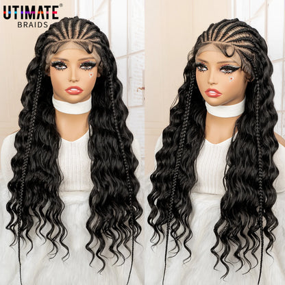 Synthetic Black Hair Wig with Braids