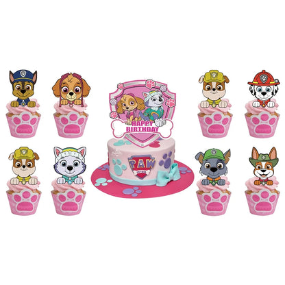 16pcs PAW Patrol Chase Cake Topper