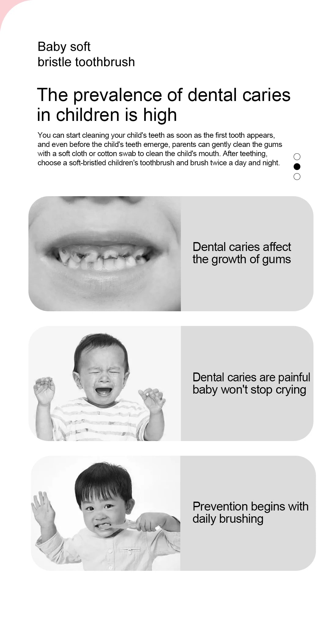 4/10 pcs Children's soft bristled toothbrush