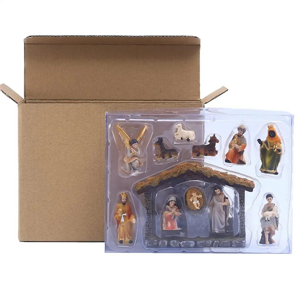 Christmas Nativity Set 12pcs/set Resin Christmas Figurines Nativity Scene
