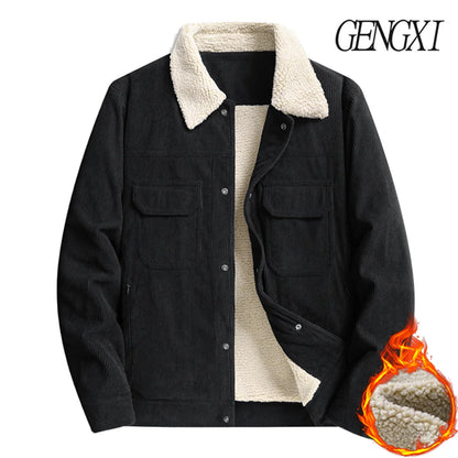 L-8XL Plus Size Winter Men's Corduroy coat