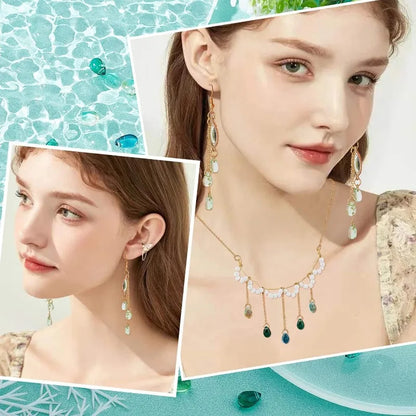 100 Pcs Teardrop Czech Glass Beads 5 Colors Transparent Crystal