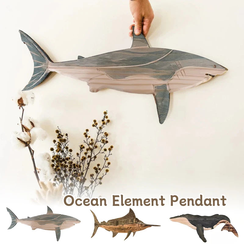 Fish Wood Decoration Wooden Whale