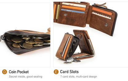 Cowhide Leather Wallet For Mens
