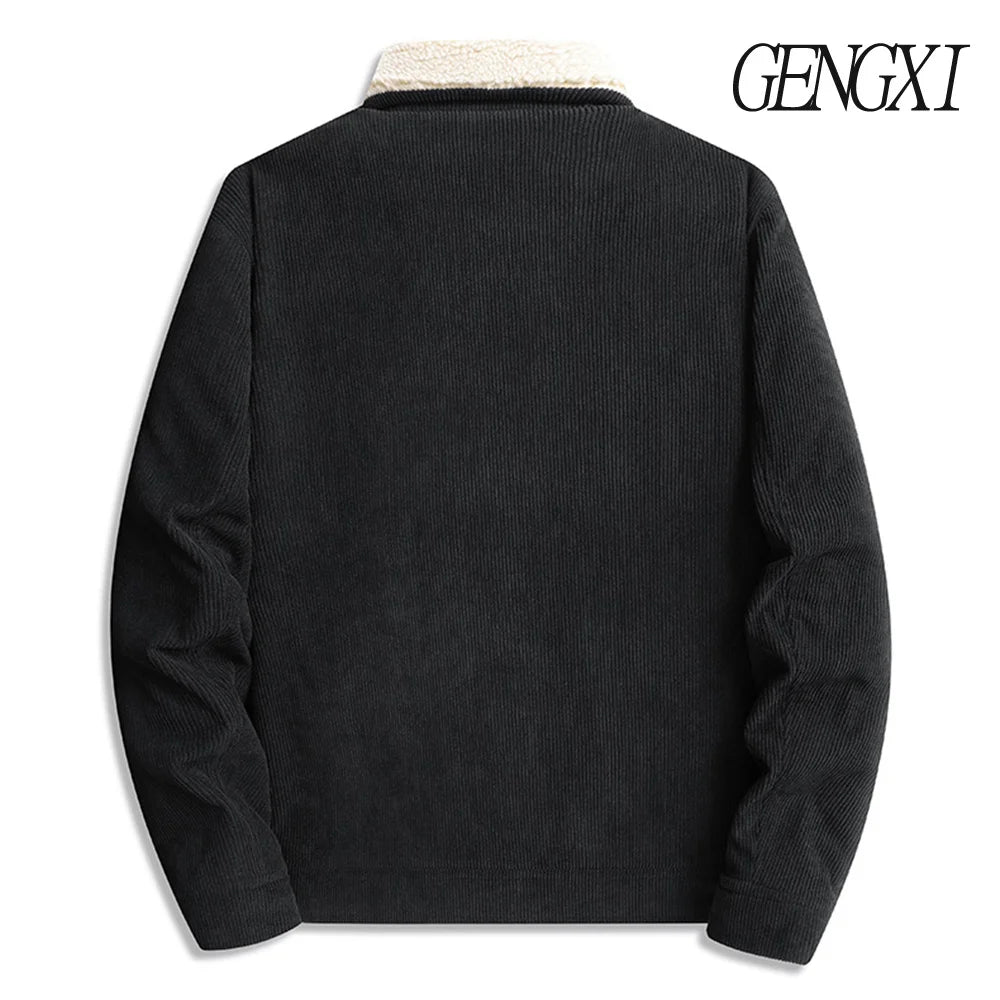 L-8XL Plus Size Winter Men's Corduroy coat