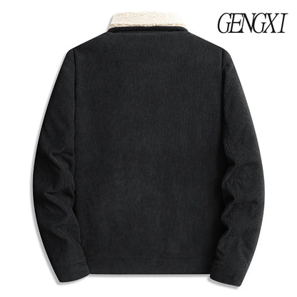 L-8XL Plus Size Winter Men's Corduroy coat