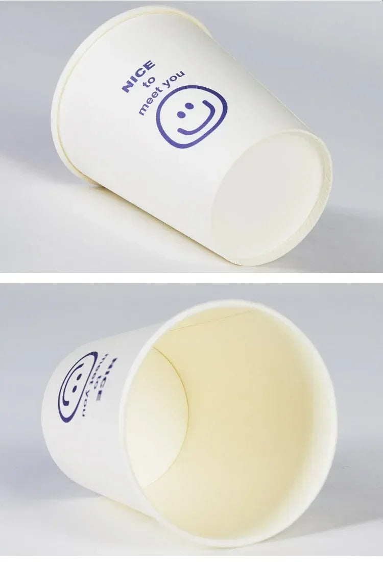 50pcs 250ml  White Paper Cups