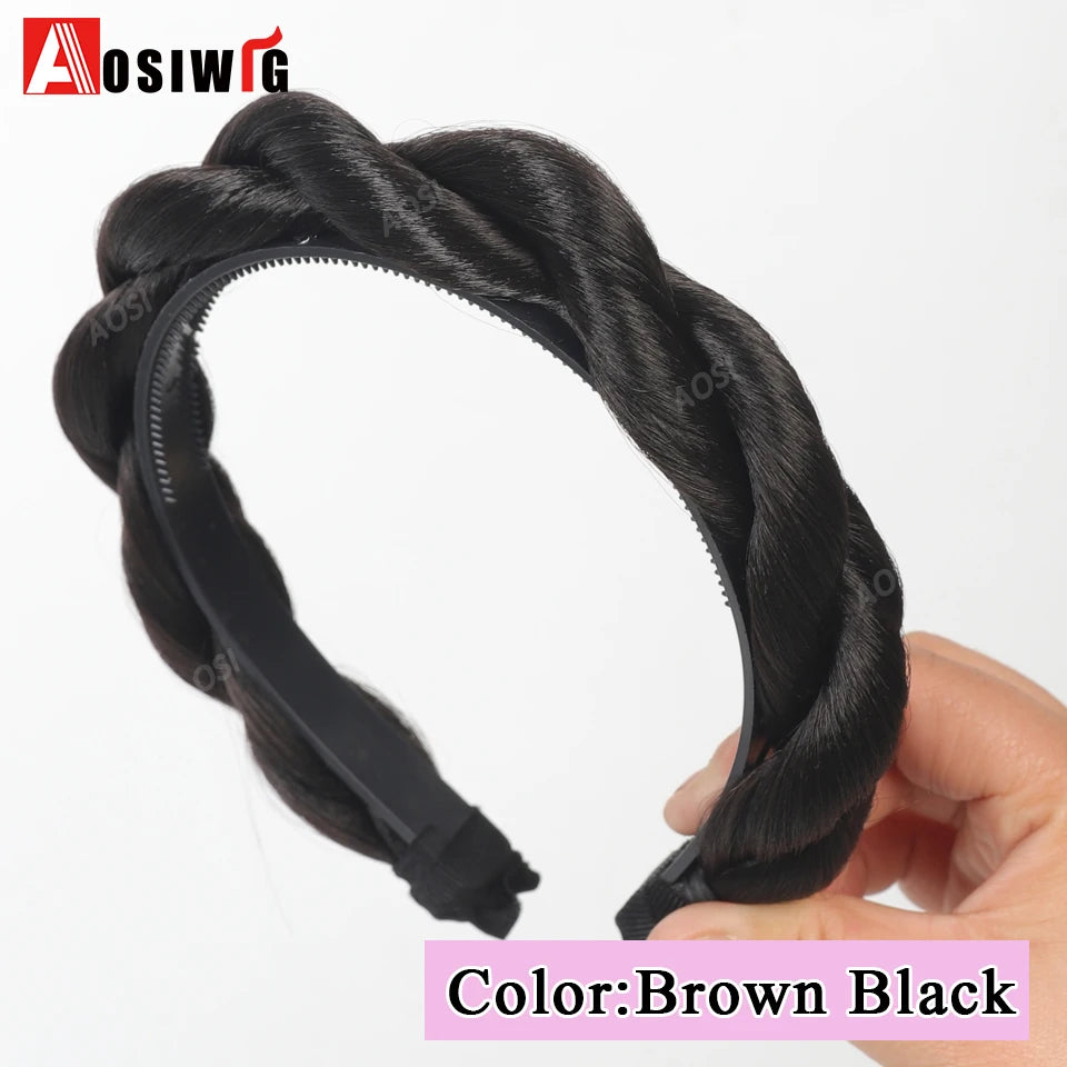 Synthetic Fishbone Braided Headband