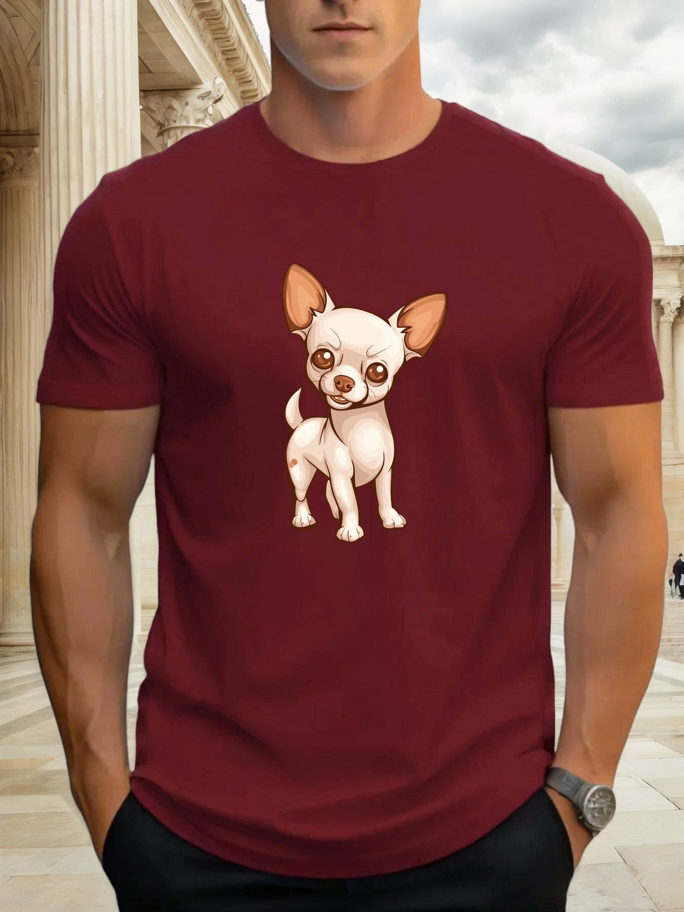T Shirt For Mens Chihuahua 100%