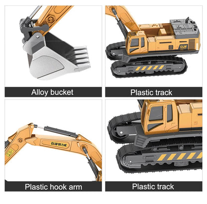 Alloy Tractor Kids Excavator Bulldozer Miniature crane