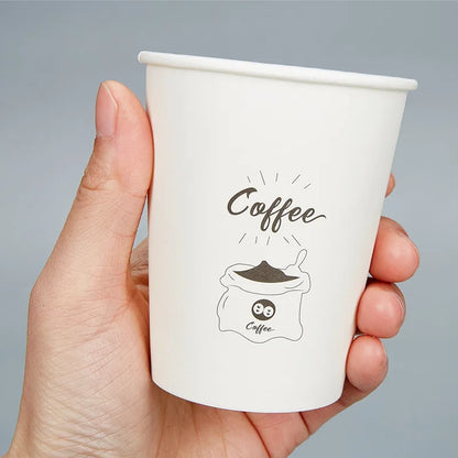 50pcs 250ml  White Paper Cups