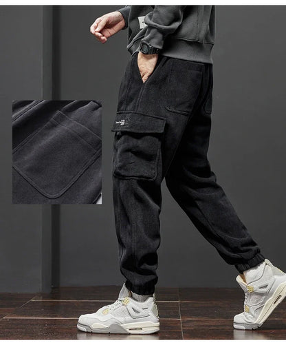 Winter Fleece Men Casual Pants