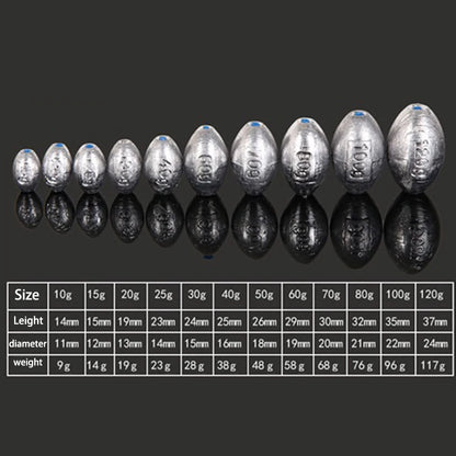 5pcs 2g-30g Fishing Weight Sinker