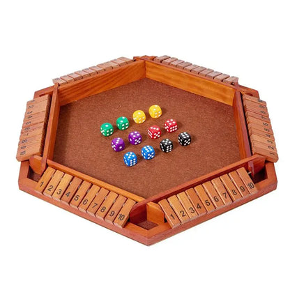 Wooden Dice Game Shut The Box for 4-6