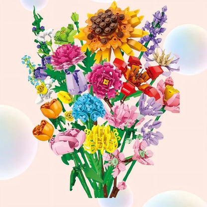 24 Days Flower Bouquet Building Blocks