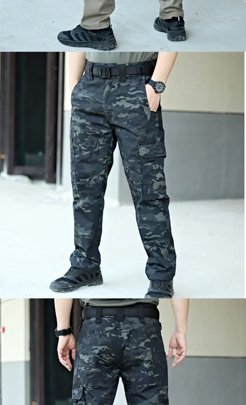 New Tactical Work Pants Men Outdoor Cargo Trousers Multi-pocket