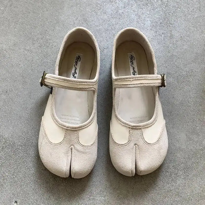 Red Ballet  Split Toe Ballerinas Flats