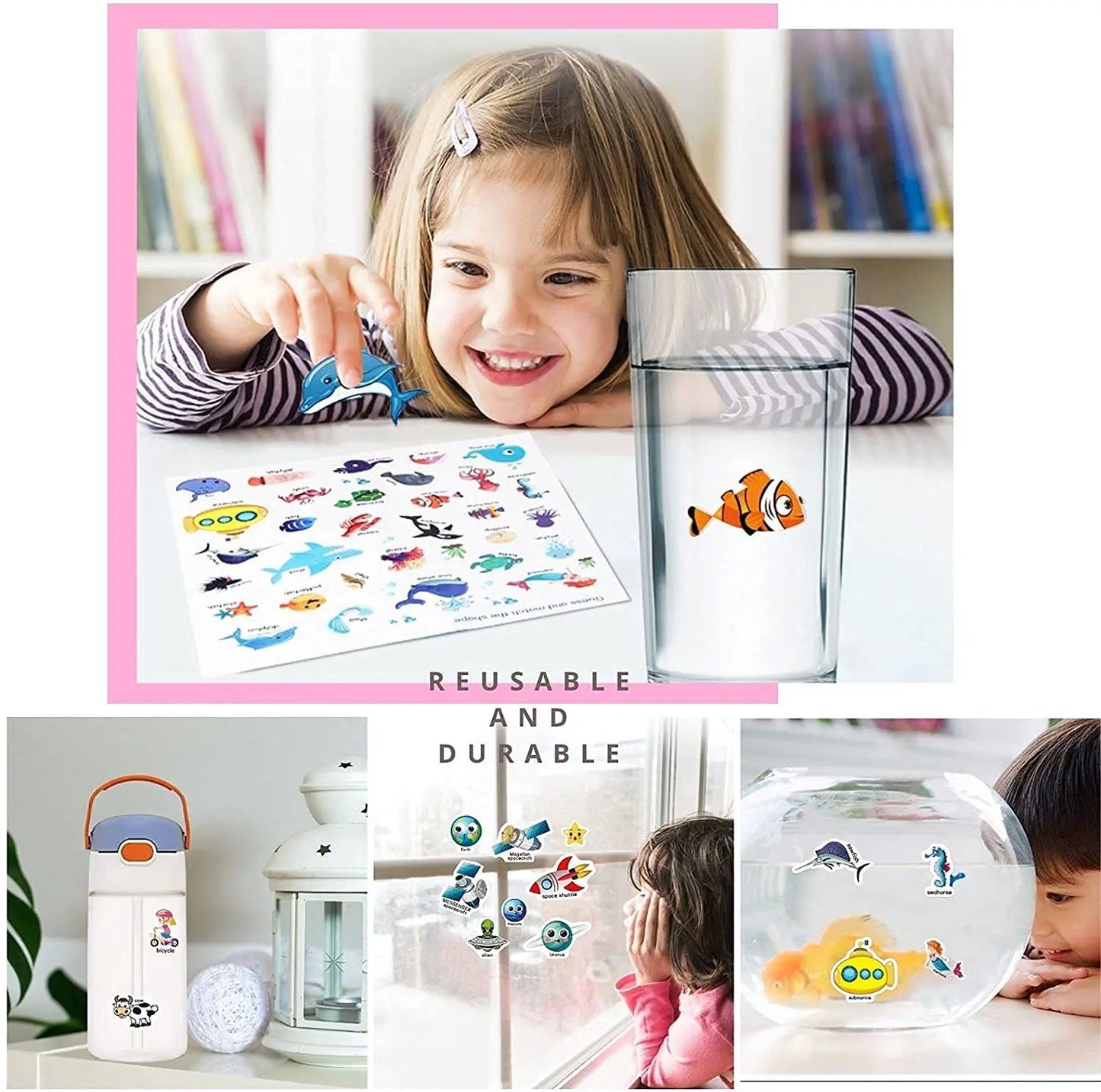 New Children Reusable Scene Cute Stickers