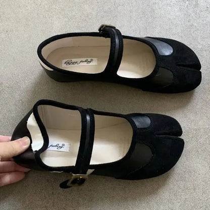 Red Ballet  Split Toe Ballerinas Flats