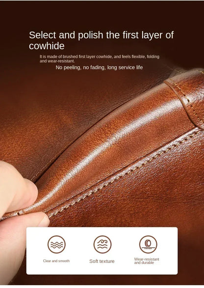 Men' Genuine Leather Trifold