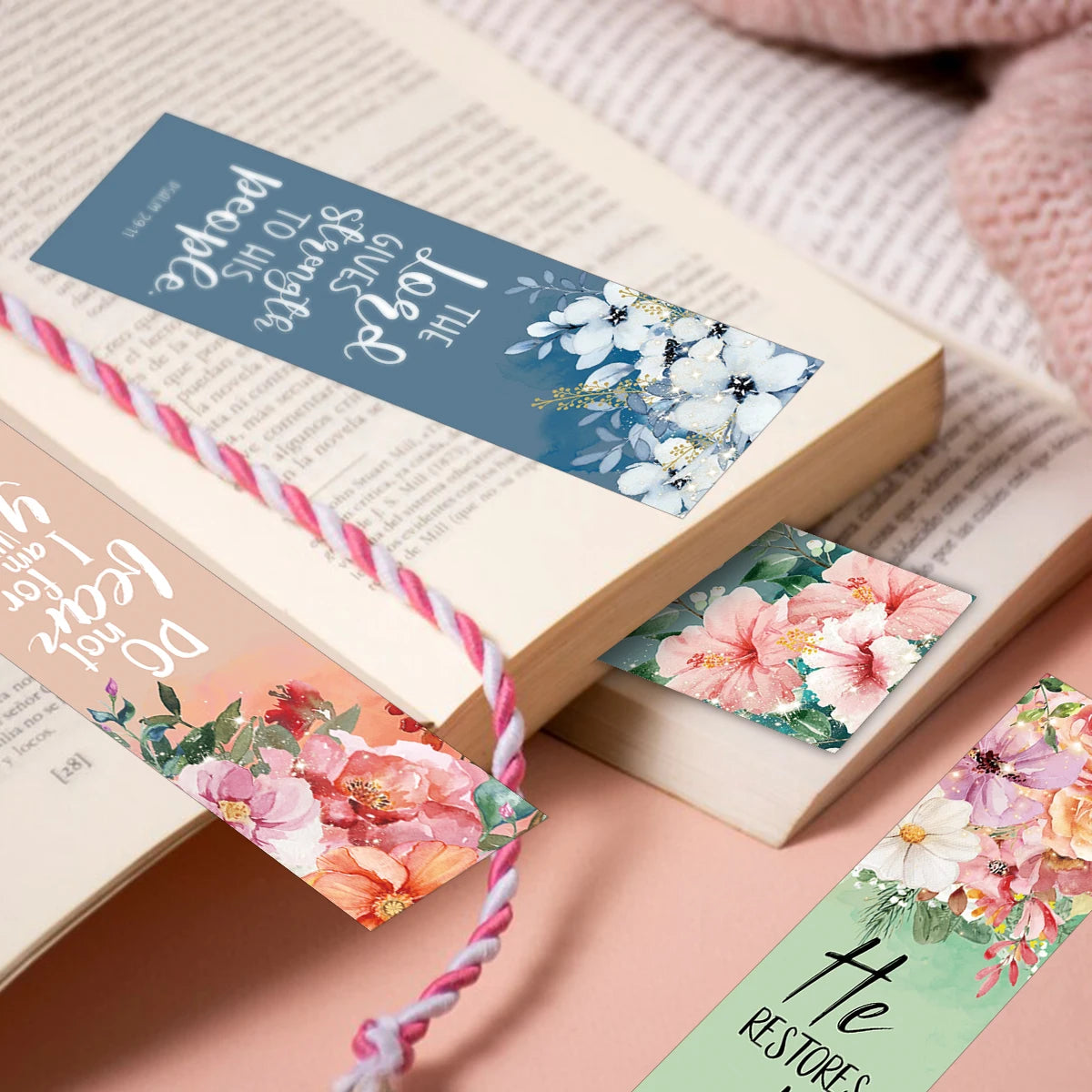 30pcs Flowerl Design Inspirational Bible Verse