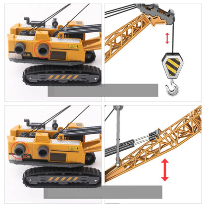 Alloy Tractor Kids Excavator Bulldozer Miniature crane