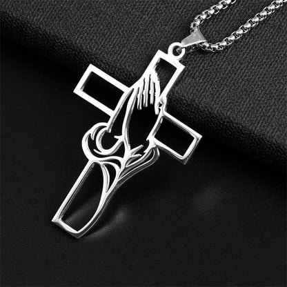 Christian Bible Cross Chain Necklace Stainless Steel pendant Necklace