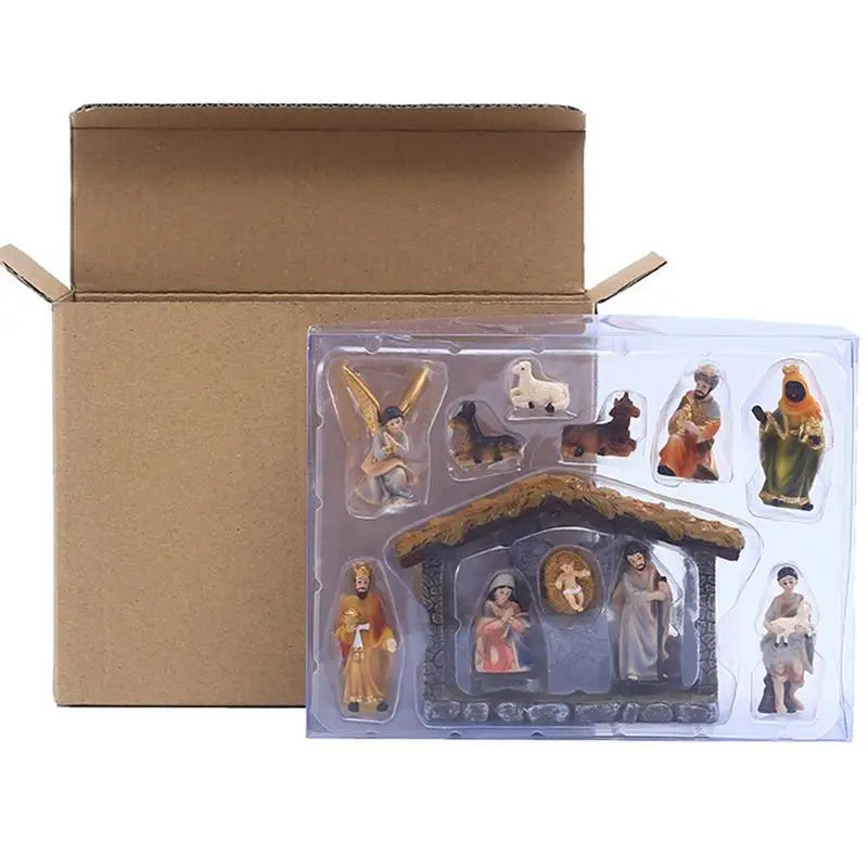 Christmas Nativity Set 12pcs/set Resin Christmas Figurines Nativity Scene