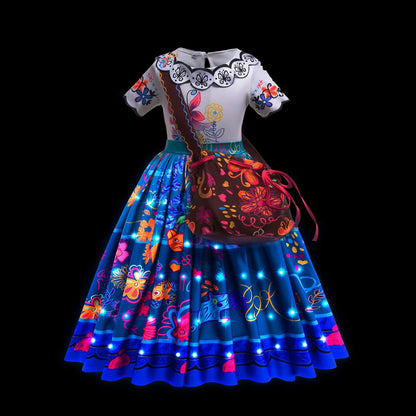 Girl Princess Dress with LED Light