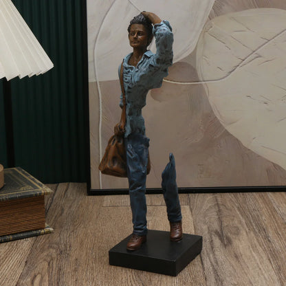 Traveler Sculpture - Abstract Resin Decor
